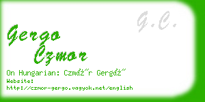 gergo czmor business card